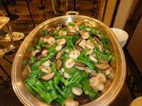 ブロッコリーと椎茸と海老の炒め